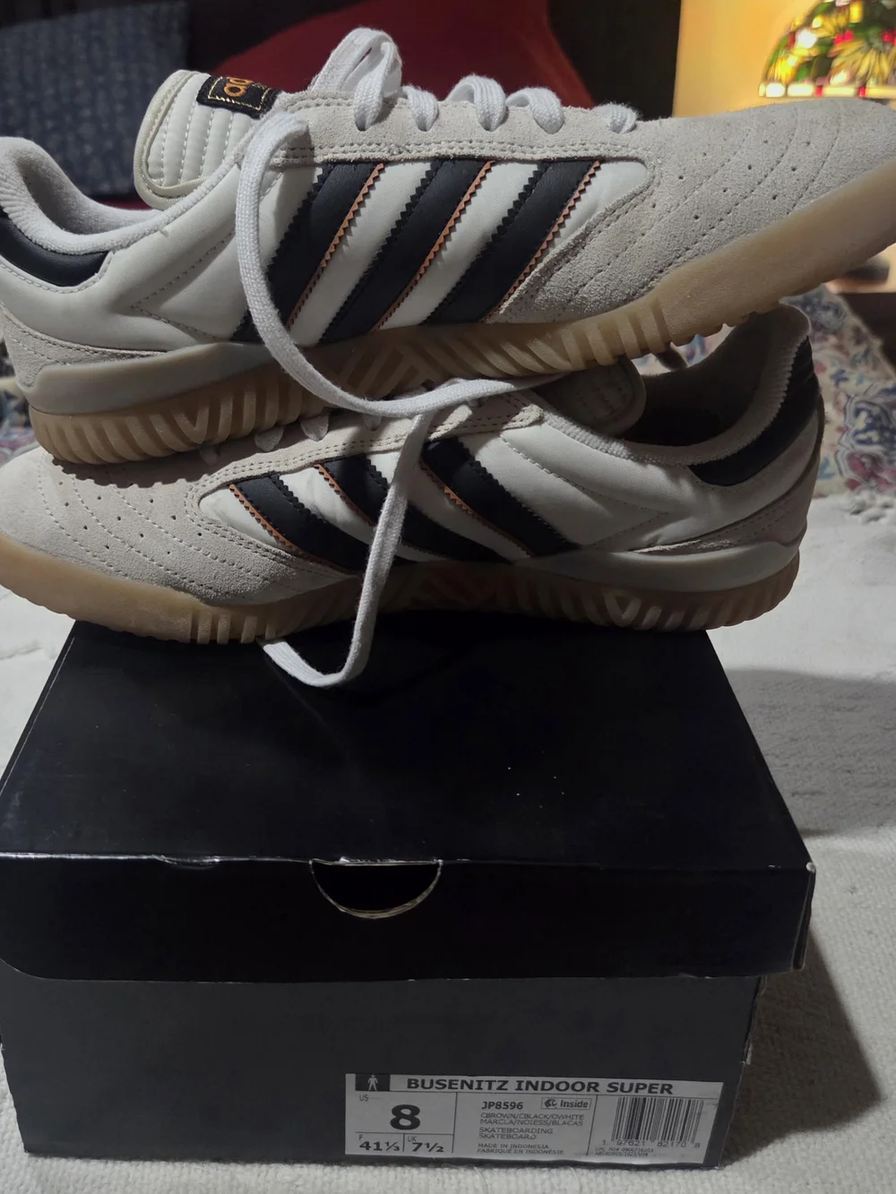 Adidas Busenitz Womens White Suede Buzenewitz Shoes